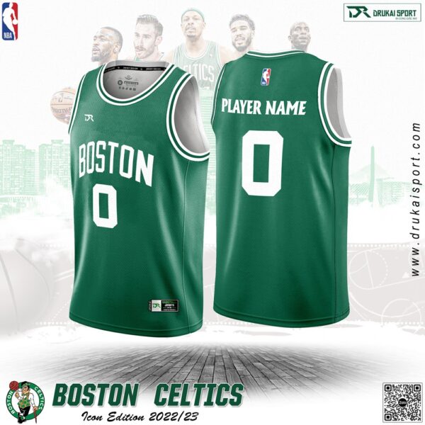 Áo đấu Boston Celtics Icon Edition 2022/23 - Xanh Lá Đặc Trưng