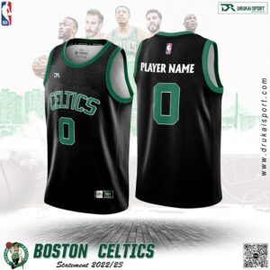 Áo Bóng Rổ Boston Celtics Statement 2022/23 - Phiên Bản Màu Đen Cá Tính
