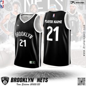 Áo Đấu Brooklyn Nets Icon Edition 2022/23 - Màu Đen