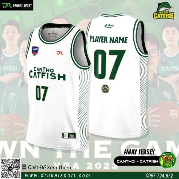 Áo đấu Cantho Catfish Away 2023 – Phiên bản trắng