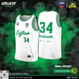 Áo Đấu Cần Thơ Catfish Away 2024 - Trắng