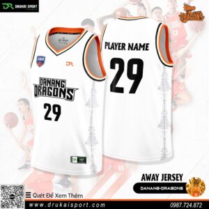 Áo Bóng Rổ Danang Dragons Away 2023 Màu Trắng