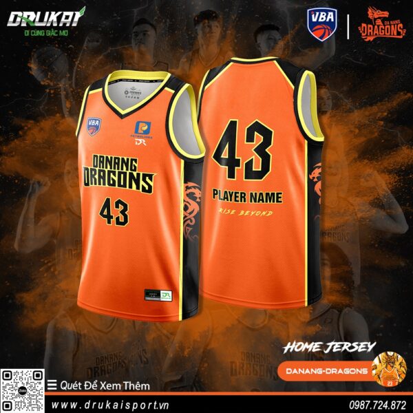 Áo đấu Danang Dragons Home Jersey 2024 – Cam Đậm