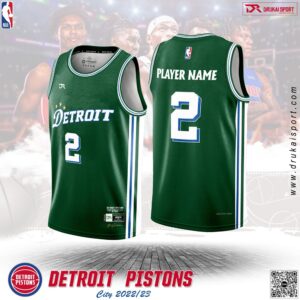 Áo đấu Detroit Pistons City Edition 2022/23 - Xanh lá đậm