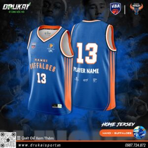 Áo Bóng Rổ Hanoi Buffaloes Xanh Dương – Mẫu Sân Nhà 2024