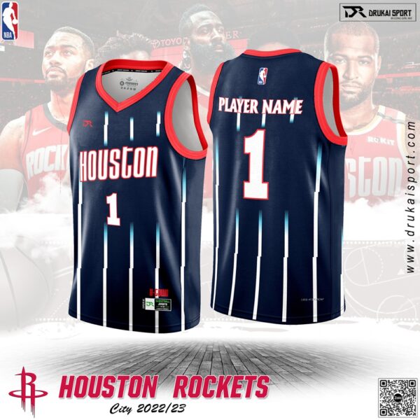 Áo Houston Rockets City Edition 2022/23 - Xanh Navy Đậm