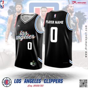 Áo Đấu Los Angeles Clippers City Edition 2022/23 - Màu Đen Cá Tính