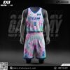 Đồng Phục Bóng Rổ Tie-Dye Hồng Xanh Năng Động – Mã 00015