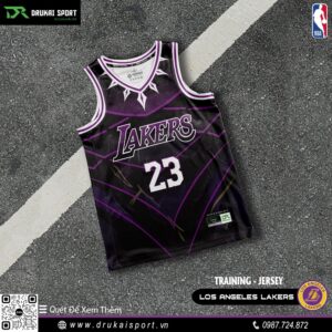 Áo Thể Thao Tank Top Los Angeles Lakers Đen Phối Tím - Cảm Hứng Black Panther