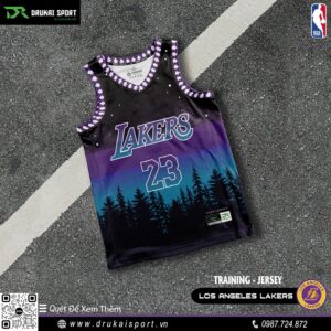 Áo Training Jersey Los Angeles Lakers – Phiên Bản Màu Đen Chuyển Tím