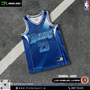 Áo Bóng Rổ Los Angeles Lakers Màu Xanh Dương Gradient