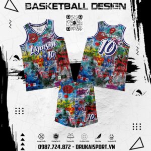 Bộ đồ bóng rổ nam phong cách Graffiti Màu 115 – Cá tính & Nổi bật