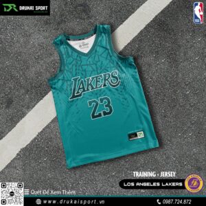 Áo Đấu LAKERS Xanh Ngọc Số 23 – Thiết Kế Hình Học Cá Tính