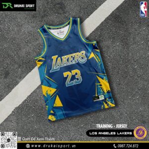 Training Jersey Los Angeles Lakers - Xanh Navy Vàng Chanh