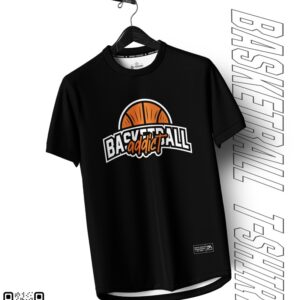 Áo thun bóng rổ đen Basketball Addict – Phong cách cá tính dành cho người mê bóng rổ