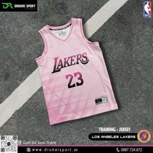 Áo Training Jersey Los Angeles Lakers Hồng Pastel – Mẫu 17