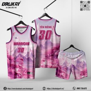Đồng phục thể thao nữ pastel tím hồng - Mẫu 179