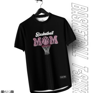 Áo Thun Đen In Chữ Basketball MOM – Cá Tính & Năng Động
