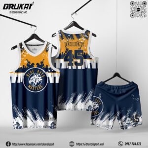 Đồng Phục Bóng Rổ Xanh Navy Mẫu 181 – Blue Rays Masters