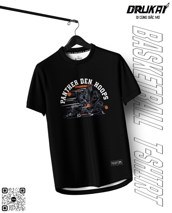 Basketball T-shirt Đen – Phong Cách Thể Thao Cá Tính