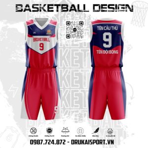 Áo bóng rổ nam đỏ xanh navy trắng – Năng lượng và chuyên nghiệp trong từng đường bóng