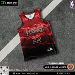 Áo Training Jersey Los Angeles Lakers Đỏ Đen - Mẫu 20