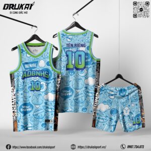 Bộ Đồ Thể Thao Thi Đấu Nam Nữ Màu Xanh Da Trời - Mẫu 208