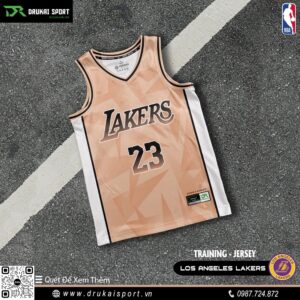 Áo jersey bóng rổ Los Angeles Lakers màu nude phối trắng đen - Mã #26