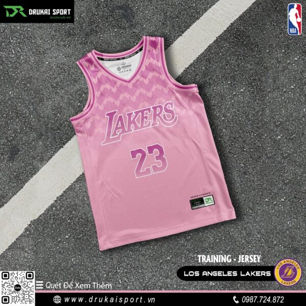 Áo tập Los Angeles Lakers hồng pastel – Năng động và cá tính