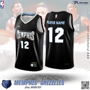 Áo Bóng Rổ Memphis Grizzlies City Edition 2022/23 - Đen Nhám