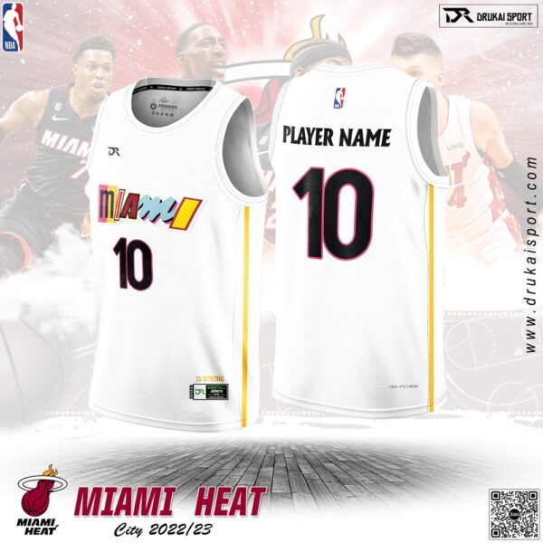 Áo Đấu Miami Heat City Edition 2022/23 Trắng - Phong Cách Hiện Đại & Đậm Chất Văn Hóa