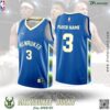 Áo Bóng Rổ Milwaukee Bucks City Edition 2022/23 Màu Xanh Dương