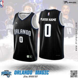 Áo bóng rổ Orlando Magic City Edition 2022/23 - Đen tuyền