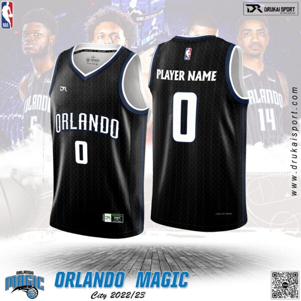 Áo bóng rổ Orlando Magic City Edition 2022/23 - Đen tuyền