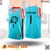 Áo Đấu Phoenix Suns City Edition 2022/23 Xanh Ngọc