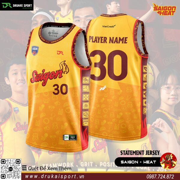 Áo Thi Đấu Saigon Heat Màu Vàng – Statement Jersey 2023