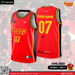 Áo đấu Saigon Heat màu đỏ rực 2023 (Home Jersey)