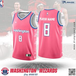 Áo đấu Washington Wizards City Edition 2022/23 - Hồng pastel nổi bật