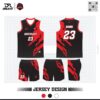 Đồng Phục Thể Thao Jersey Màu Đen Đỏ – Năng Lượng Và Quyền Lực