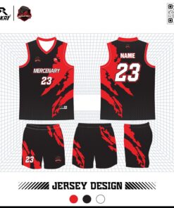 Đồng Phục Thể Thao Jersey Màu Đen Đỏ – Năng Lượng Và Quyền Lực