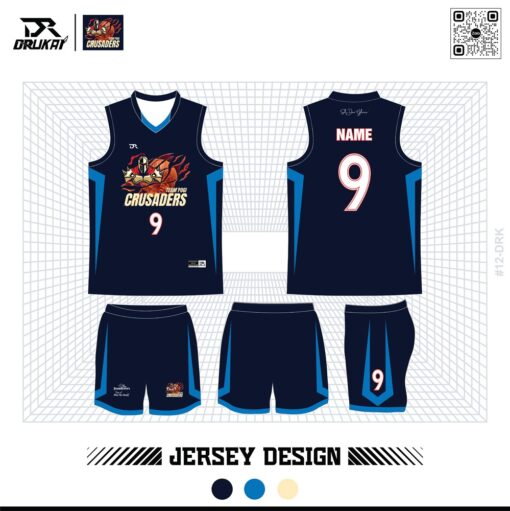 Đồng Phục Bóng Rổ Xanh Navy - Crusaders Tinh Tế & Nổi Bật