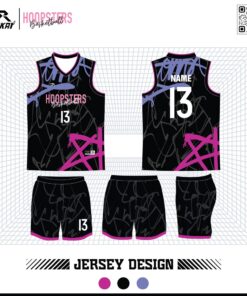 Đồng phục bóng rổ HOOPSTERS - Đen Graffiti Nổi Bật