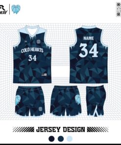 Jersey COLD HEARTS - Xanh Navy Cá Tính