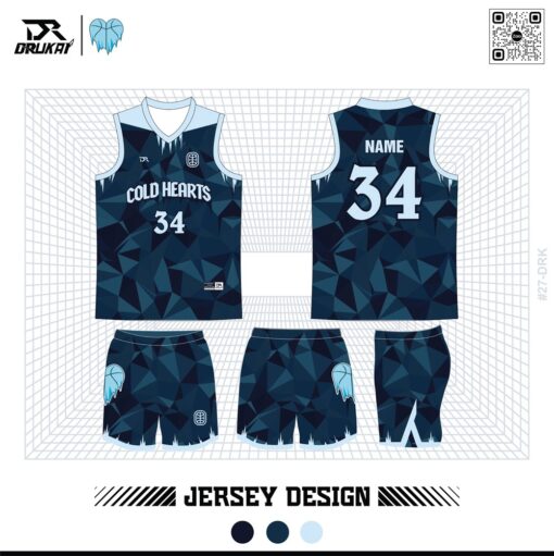 Jersey COLD HEARTS - Xanh Navy Cá Tính