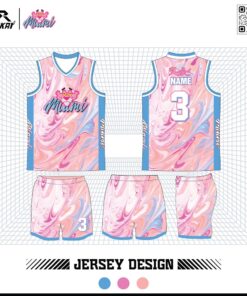Bộ Áo Đấu Miami Vibes Marbling Hồng Pastel Cam Đào