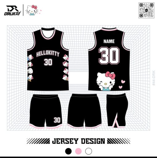 Áo thể thao Hello Kitty đen không tay cá tính