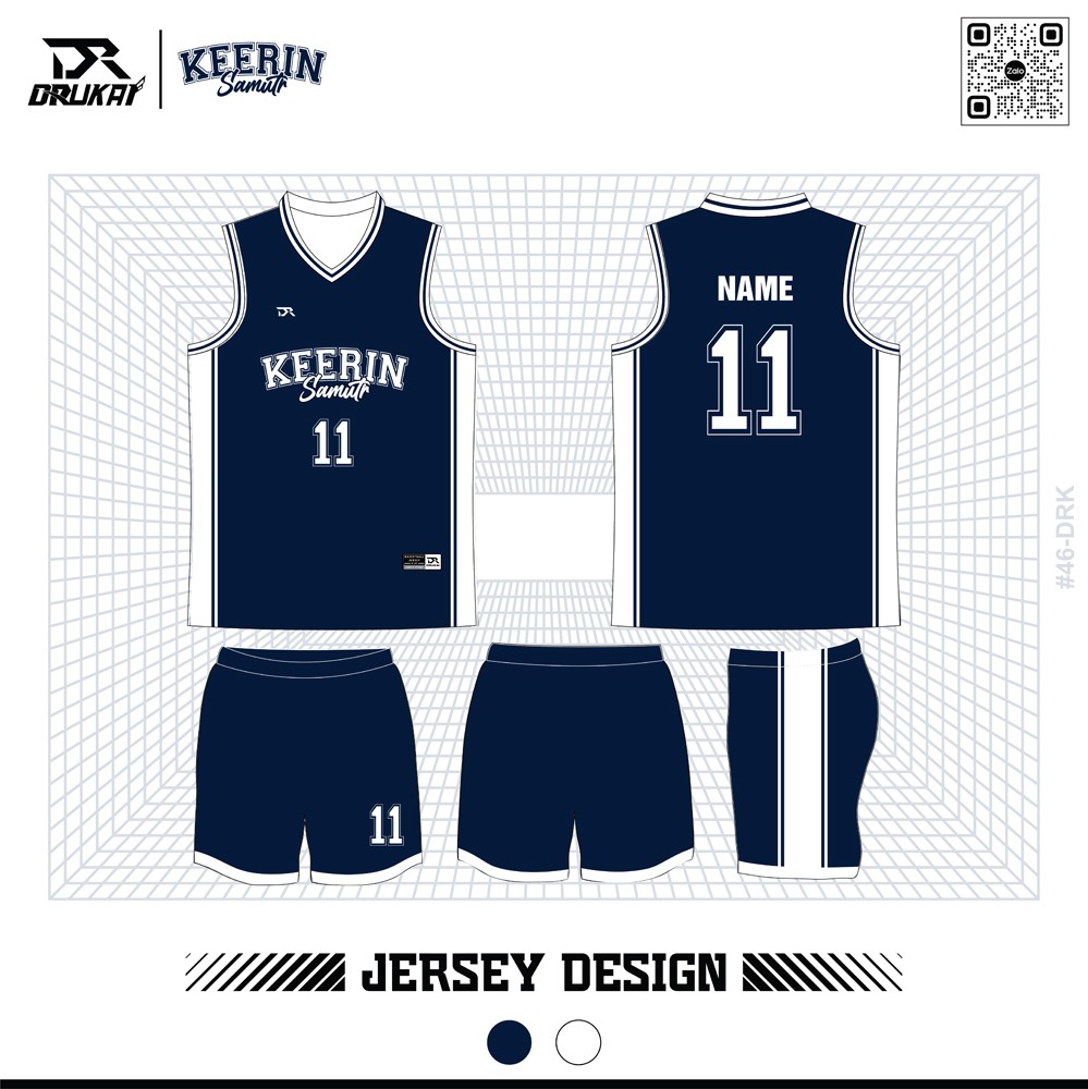 Bộ đồng phục thể thao KEERIN Samut màu xanh navy của DRUKA