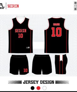 Jersey Thể Thao Đen - Phối Đỏ Trắng Mạnh Mẽ