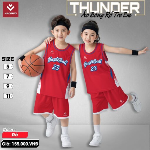 Áo Bóng Rổ Trẻ Em Thunder Vàng Đậm Năng Động - Ảnh 4