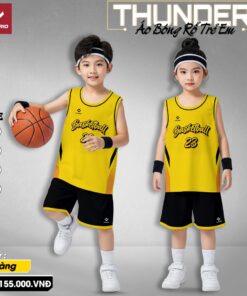 Áo Bóng Rổ Trẻ Em Thunder Vàng Đậm Năng Động
